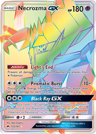 Necrozma GX (Secret) 153/147 — Burning Shadows