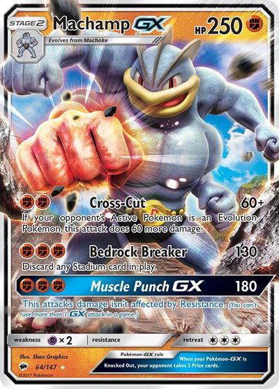 Machamp GX 64/147 — Burning Shadows