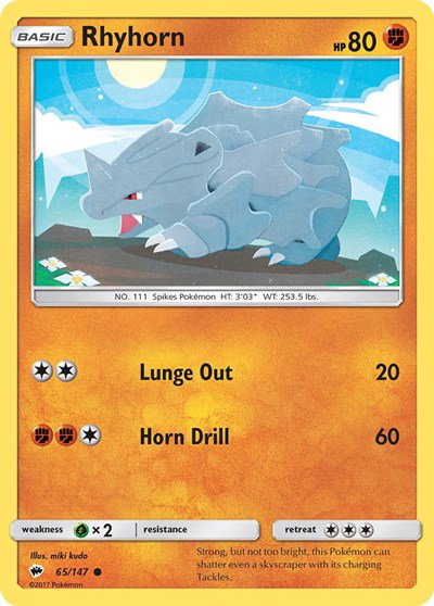 Rhyhorn 65/147 — Burning Shadows