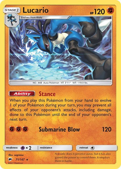 Lucario 71/147 — Burning Shadows