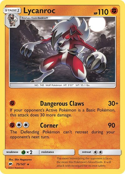 Lycanroc (75) 75/147 — Burning Shadows