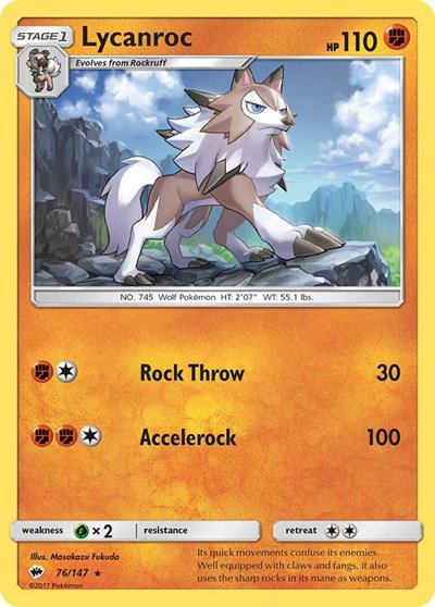 Lycanroc (76) 76/147 — Burning Shadows