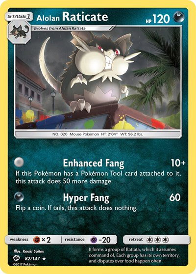 Alolan Raticate 82/147 — Burning Shadows