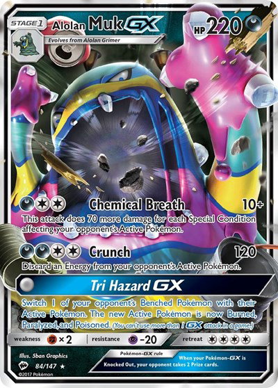Alolan Muk GX 84/147 — Burning Shadows