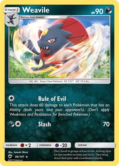 Weavile 86/147 — Burning Shadows