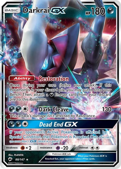 Darkrai GX 88/147 — Burning Shadows