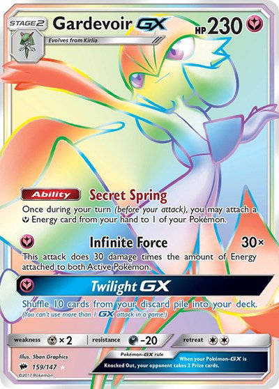 Gardevoir GX (Secret) 159/147 — Burning Shadows