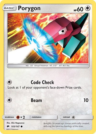 Porygon 103/147 — Burning Shadows
