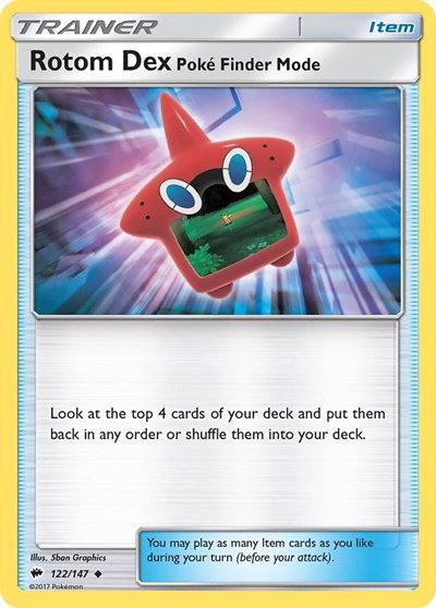 Rotom Dex Poke Finder Mode 122/147 — Burning Shadows