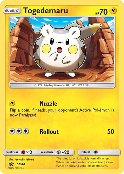 Togedemaru SM44 — Sun & Moon Promo