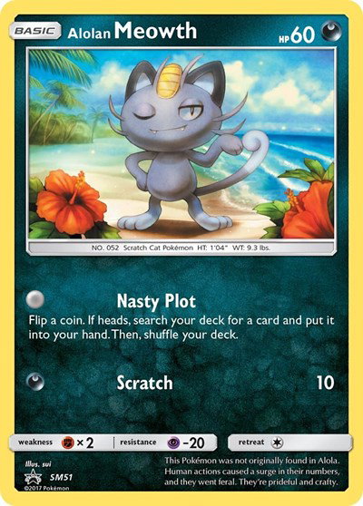 Alolan Meowth SM51 — Sun & Moon Promo