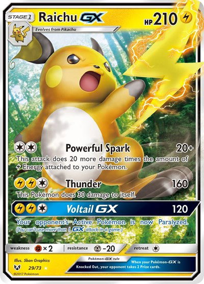 Raichu GX 29 — Shining Legends