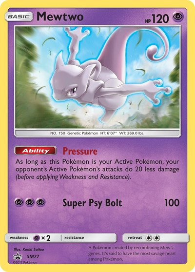 Mewtwo SM77 — Sun & Moon Promo