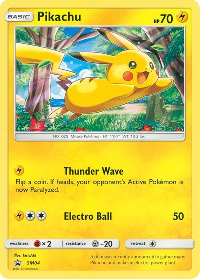 Pikachu (Target Non-Holo) SM04 — Sun & Moon Promo