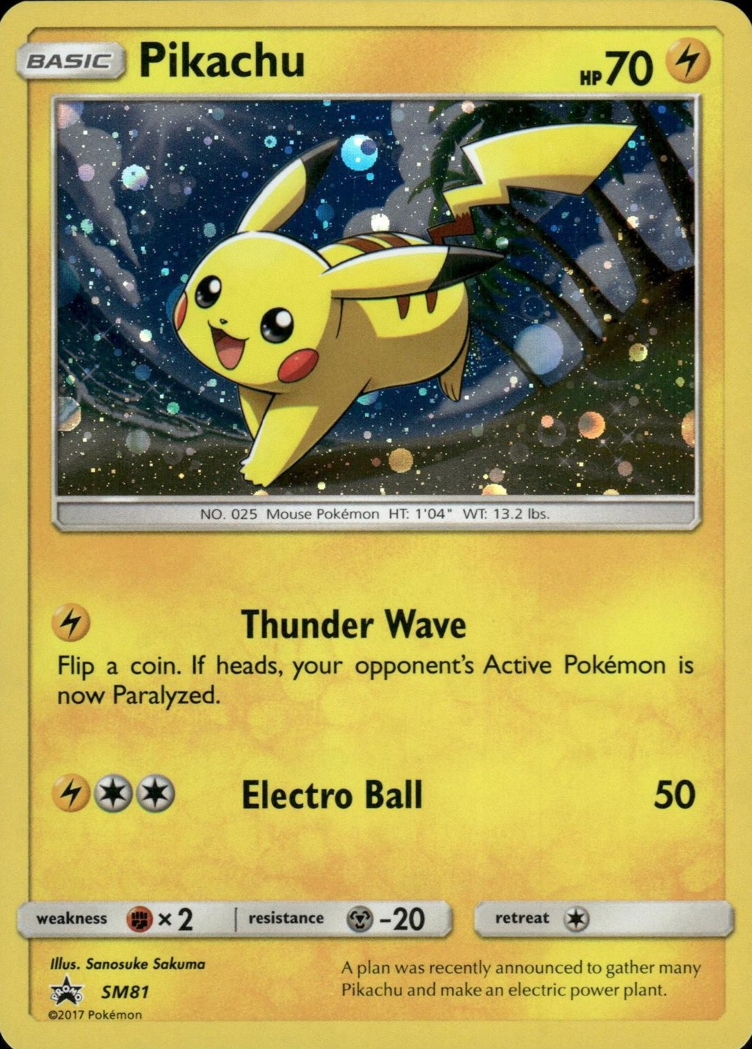 Pikachu SM81 — Sun & Moon Promo