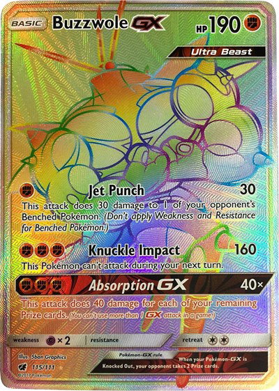 Buzzwole GX (Secret) 115/111 — Crimson Invasion