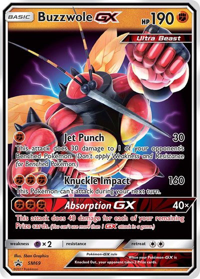 Buzzwole GX SM69 — Sun & Moon Promo