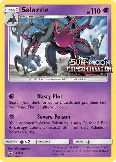 Salazzle (Prerelease) SM73 — Sun & Moon Promo