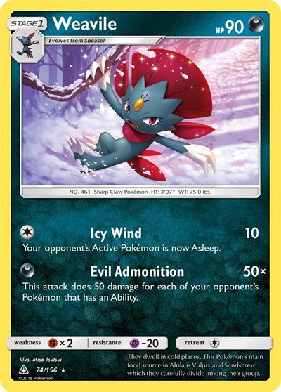 Weavile 74/156 — Ultra Prism