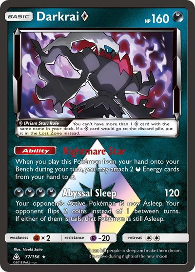 Darkrai Prism Star 77/156 — Ultra Prism