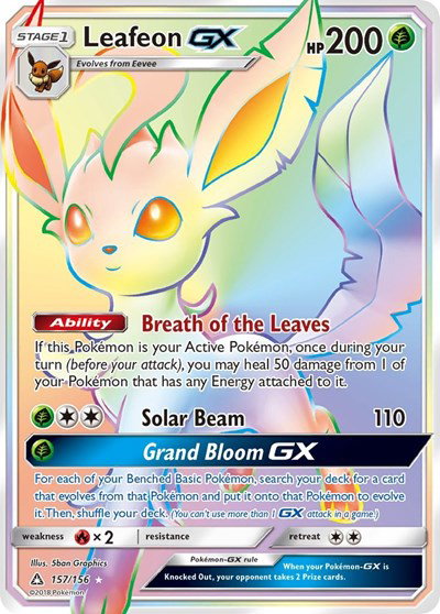 Leafeon GX (Secret Rare) 157/156 — Ultra Prism