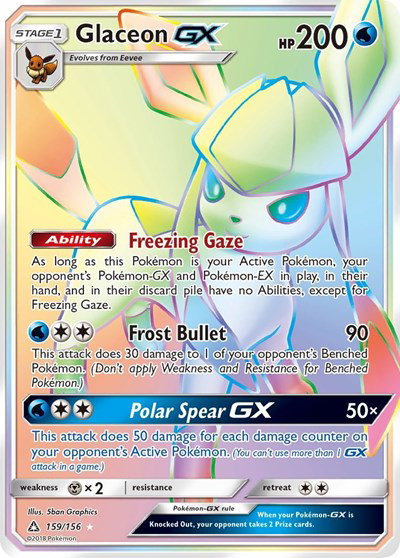 Glaceon GX (Secret Rare) 159/156 — Ultra Prism