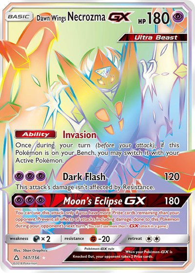 Dawn Wings Necrozma GX (Secret Rare) 161/156 — Ultra Prism