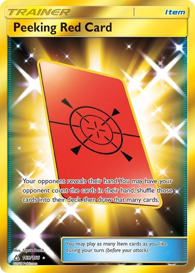 Peeking Red Card (Secret Rare) 169/156 — Ultra Prism