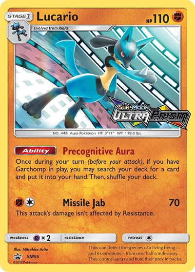 Lucario (Prerelease) SM95 — Sun & Moon Promo
