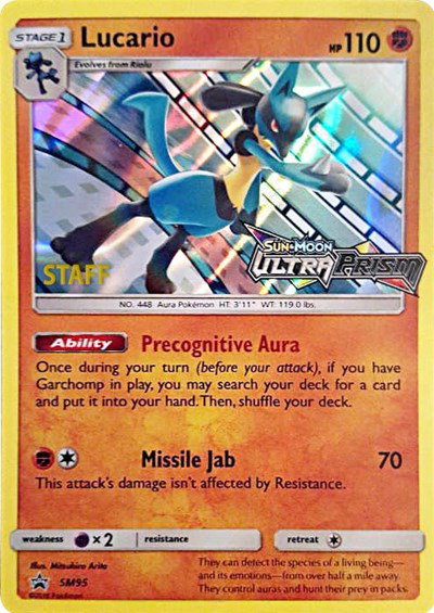 Lucario (Staff Prerelease) SM95 — Sun & Moon Promo