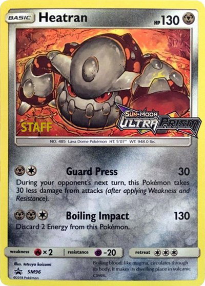 Heatran (Staff Prerelease) SM96 — Sun & Moon Promo