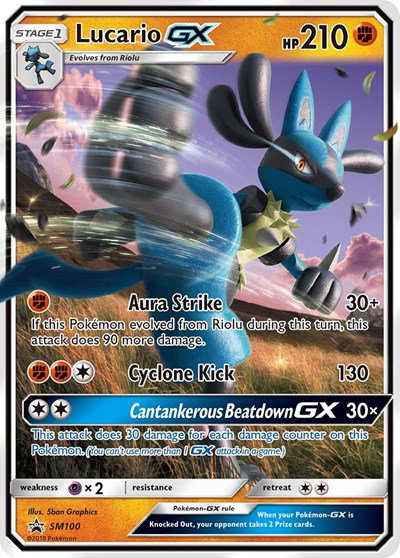 Lucario GX SM100 — Sun & Moon Promo