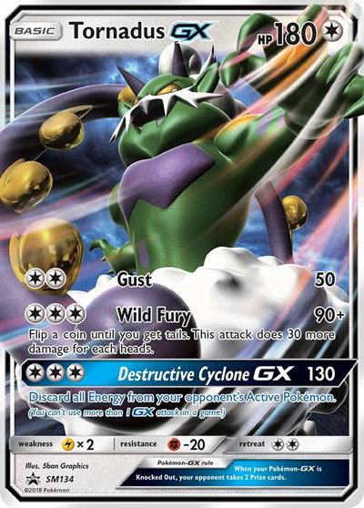 Tornadus GX SM134 — Sun & Moon Promo