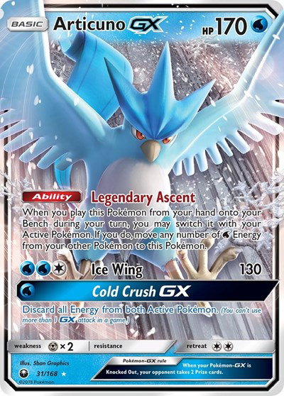 Articuno GX 31 — Celestial Storm