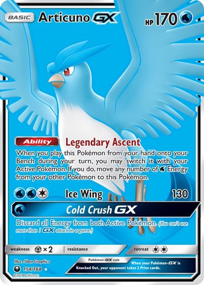 Articuno GX (Full Art) 154 — Celestial Storm