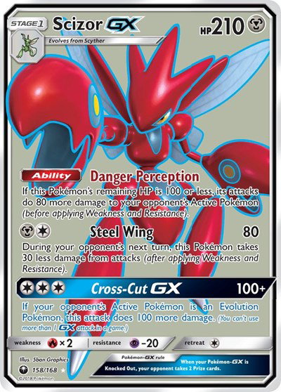 Scizor GX (Full Art) 158 — Celestial Storm
