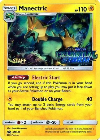 Manectric (Staff Prerelease) SM130 — Sun & Moon Promo