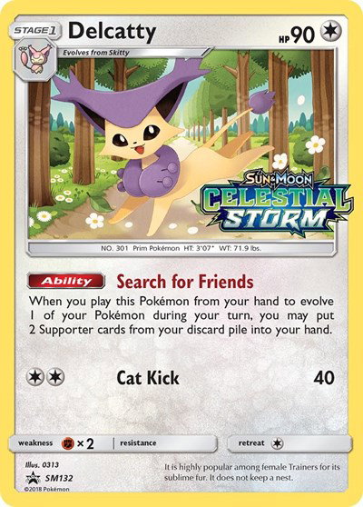 Delcatty (Prerelease) SM132 — Sun & Moon Promo