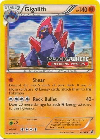 Gigalith (Staff Prerelease) 53 — Black and White Promos