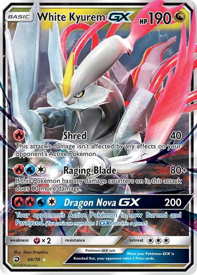White Kyurem GX 48 — Dragon Majesty