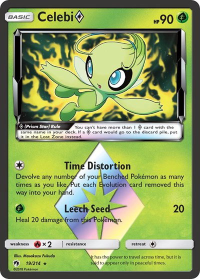 Celebi Prism Star 19 — Lost Thunder