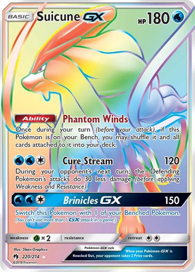 Suicune GX (Secret) 220 — Lost Thunder