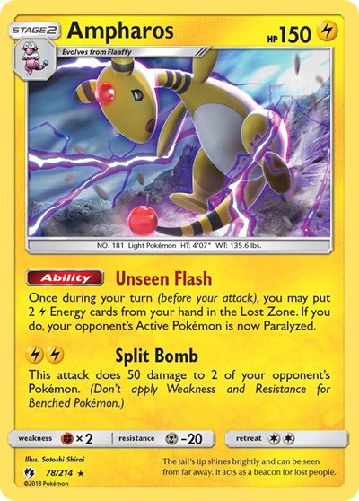 Ampharos 78 — Lost Thunder