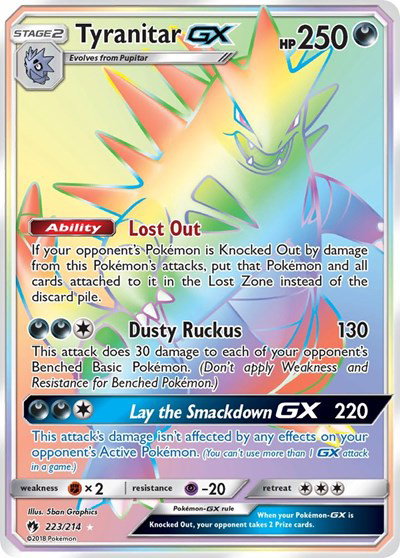 Tyranitar GX (Secret) 223 — Lost Thunder