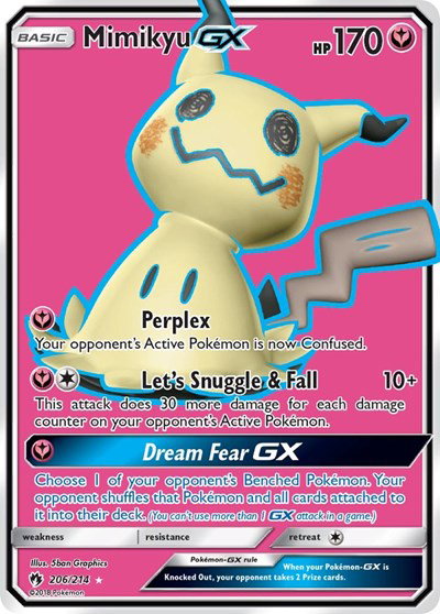 Mimikyu GX (Full Art) 206 — Lost Thunder