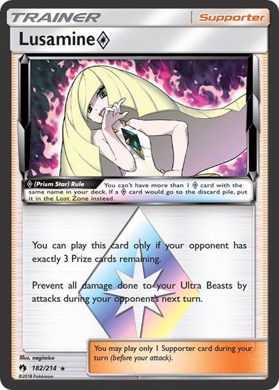 Lusamine Prism Star 182 — Lost Thunder
