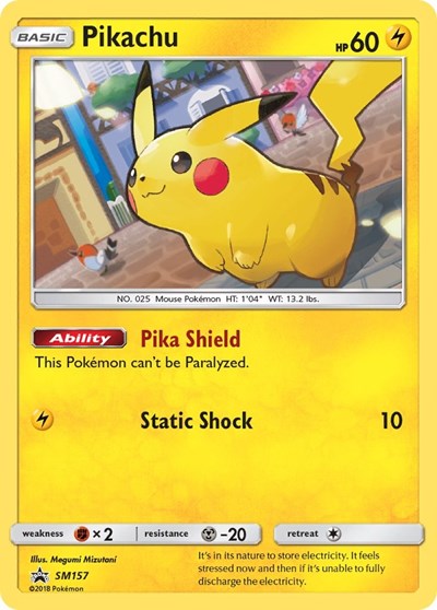 Pikachu SM157 — Sun & Moon Promo