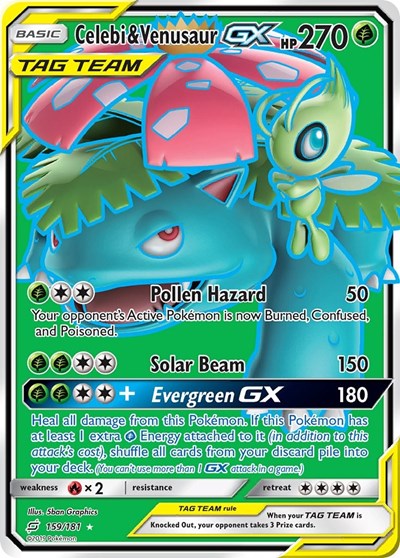 Celebi & Venusaur GX (Full Art) 