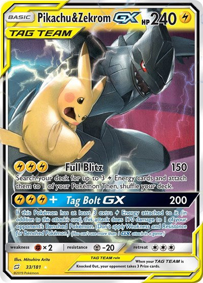 Pikachu & Zekrom GX 