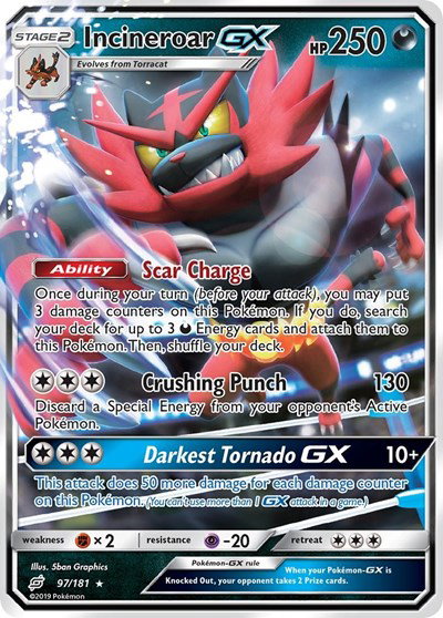 Incineroar GX 97 — Team Up